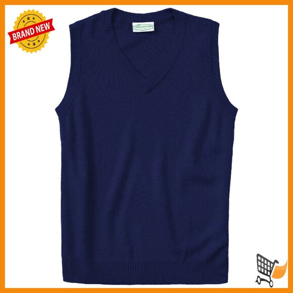 Unisex V-Neck Sweater Vest Half Milano Stitch School Uniform